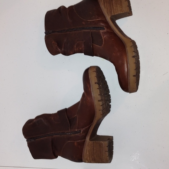 Kork by krork-ease Brown leather boots  motorcycle style - Picture 3 of 14